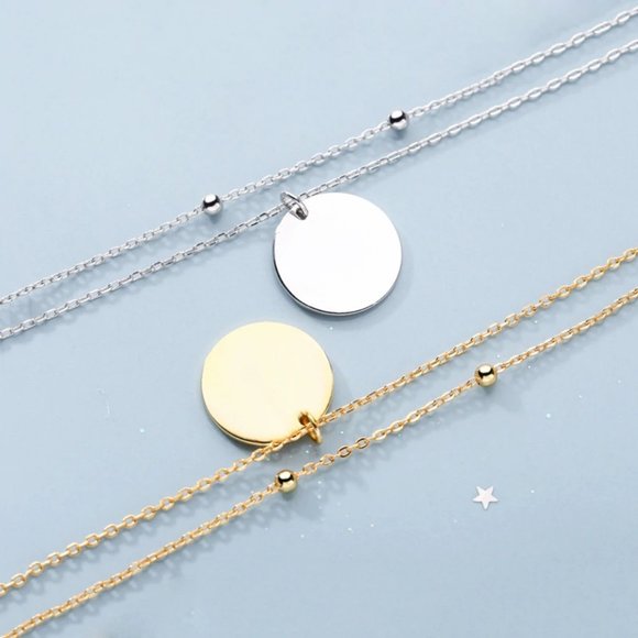 *NEW Gold/Sterling Silver Coin Layered Necklace - Picture 8 of 13